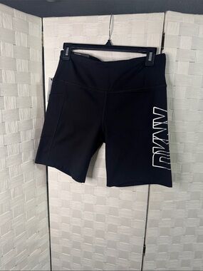 DKNY Black Logo Bike Shorts